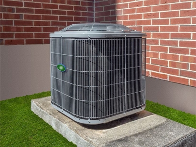 AC unit in backyard