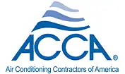 ACCA logo featuring stylized blue waves above the acronym, with the text “Air Conditioning Contractors of America” below.